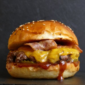 Boston bacon BBQ burger